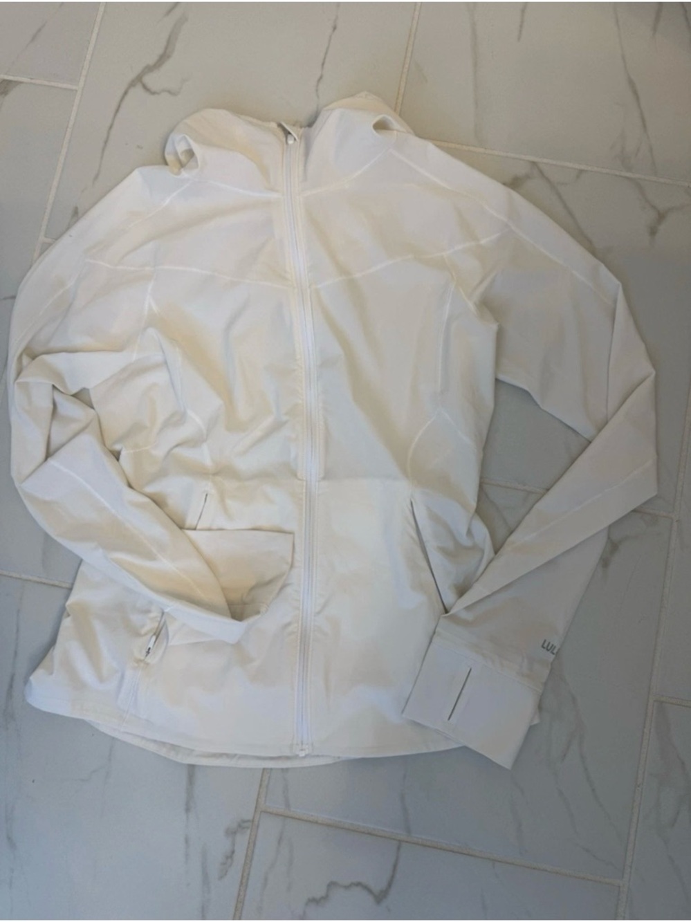 Lululemon White Full-Zip Hooded Utility Jacket